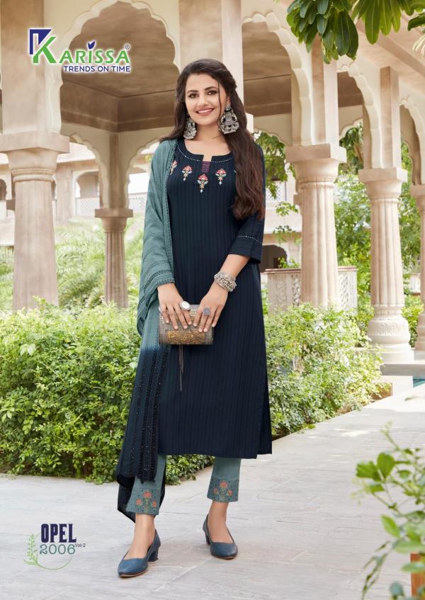 Karissa Opel Vol 2 Viscose Rayon Designer Exclusive Readymade Suit